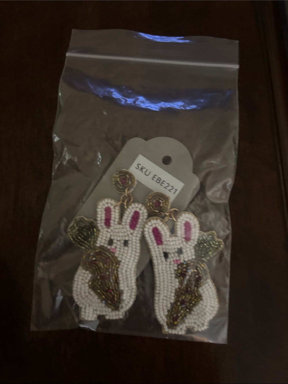 🎉❤️Julia Beaded Easter Bunny Rabbit Earrings